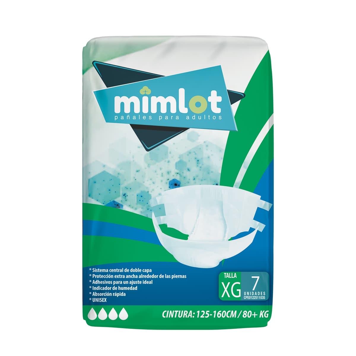 Pañal Para Adulto 7 pcs — Talla XG